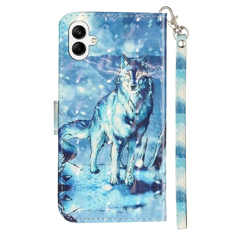 For Samsung Galaxy A06 Case 3D Pattern Printed Phone Leather Phone Cover