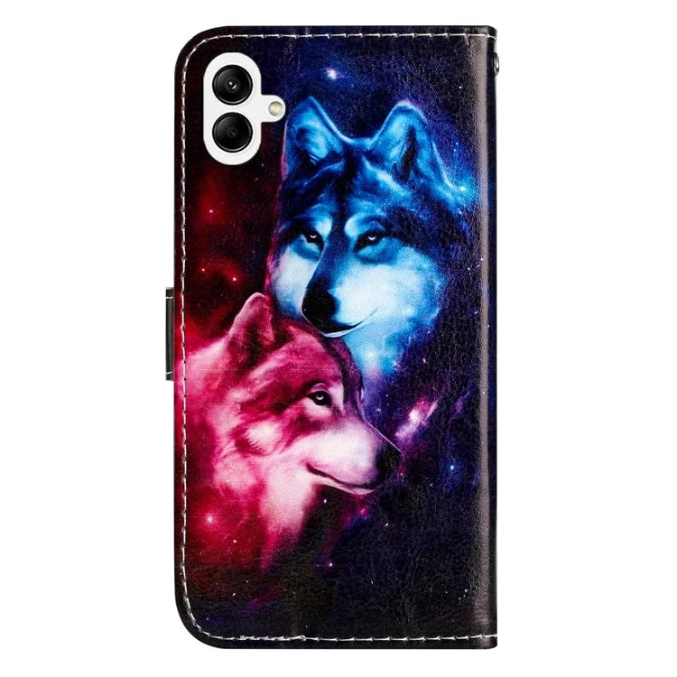 For Samsung Galaxy A06 Wallet Case Printed Pattern Design Leather Phone Cover