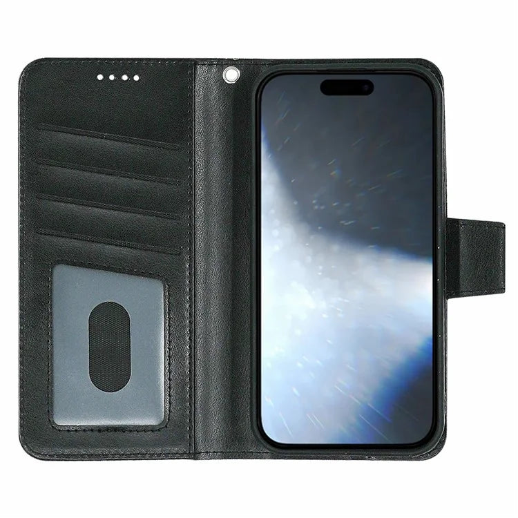 For iPhone 16 Plus Case Card Holder Wallet Leather Phone Cover Stand