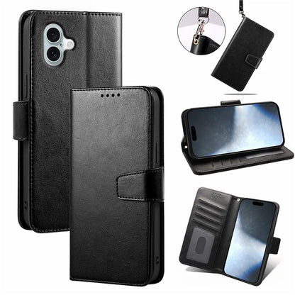 For iPhone 16 Plus Case Card Holder Wallet Leather Phone Cover Stand