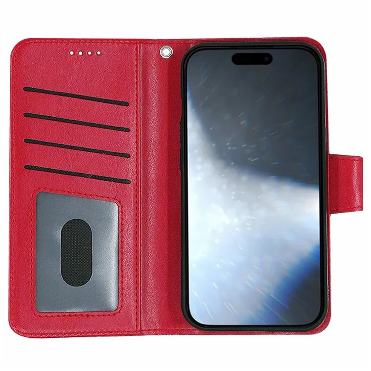 For iPhone 16 Plus Case Card Holder Wallet Leather Phone Cover Stand
