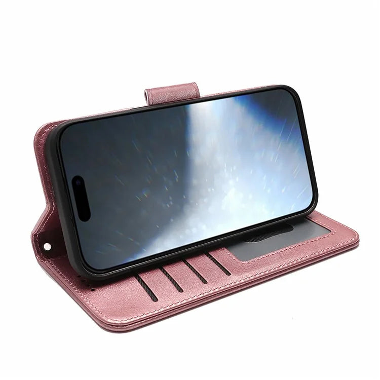 For iPhone 16 Plus Case Card Holder Wallet Leather Phone Cover Stand