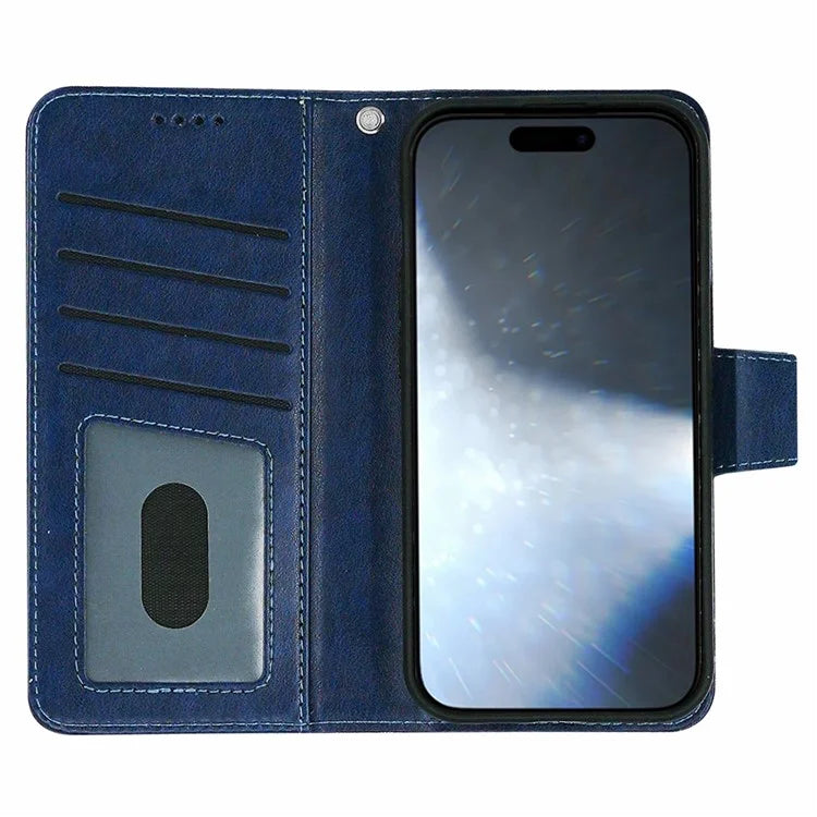 For iPhone 16 Plus Case Card Holder Wallet Leather Phone Cover Stand