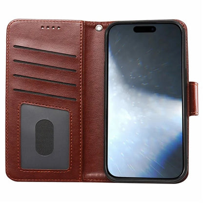 For iPhone 16 Plus Case Card Holder Wallet Leather Phone Cover Stand