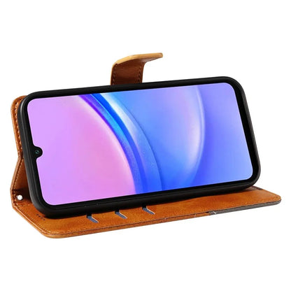 For Samsung Galaxy A16 5G Case Leather Geometric Line Wallet Phone Cover with Wrist Strap