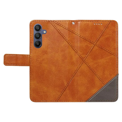 For Samsung Galaxy A16 5G Case Leather Geometric Line Wallet Phone Cover with Wrist Strap