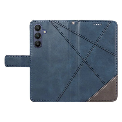 For Samsung Galaxy A16 5G Case Leather Geometric Line Wallet Phone Cover with Wrist Strap