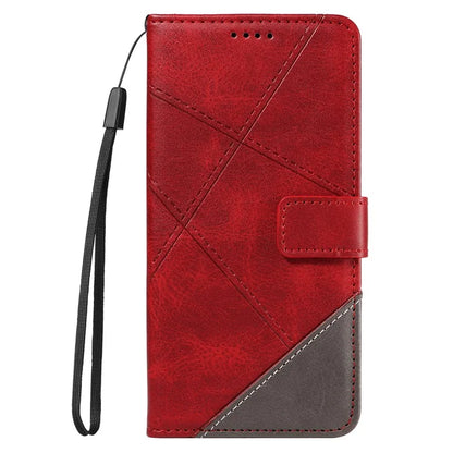 For Samsung Galaxy A16 5G Case Leather Geometric Line Wallet Phone Cover with Wrist Strap