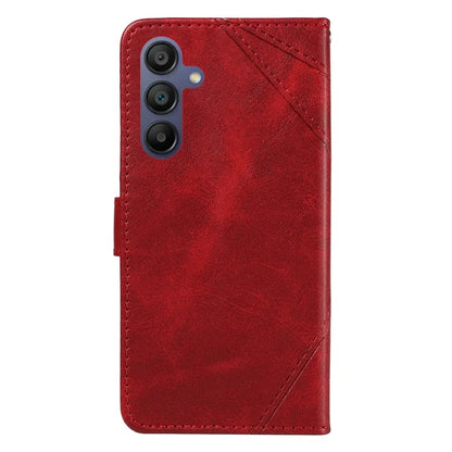For Samsung Galaxy A16 5G Case Leather Geometric Line Wallet Phone Cover with Wrist Strap