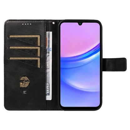 For Samsung Galaxy A16 5G Case Leather Geometric Line Wallet Phone Cover with Wrist Strap