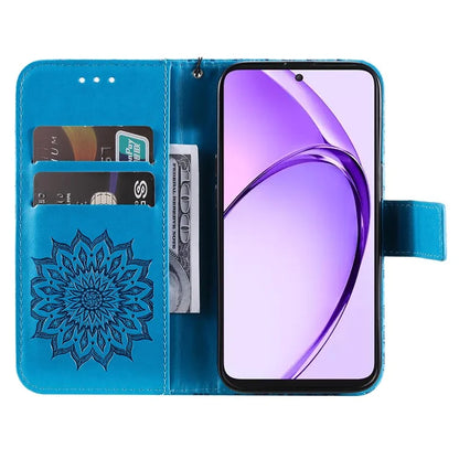 KT Imprinting Flower Series-1 For Oppo A3 Pro (Global) 5G  /  A3 Pro (India) 5G Case Sunflower Leather Wallet Folio Phone Cover