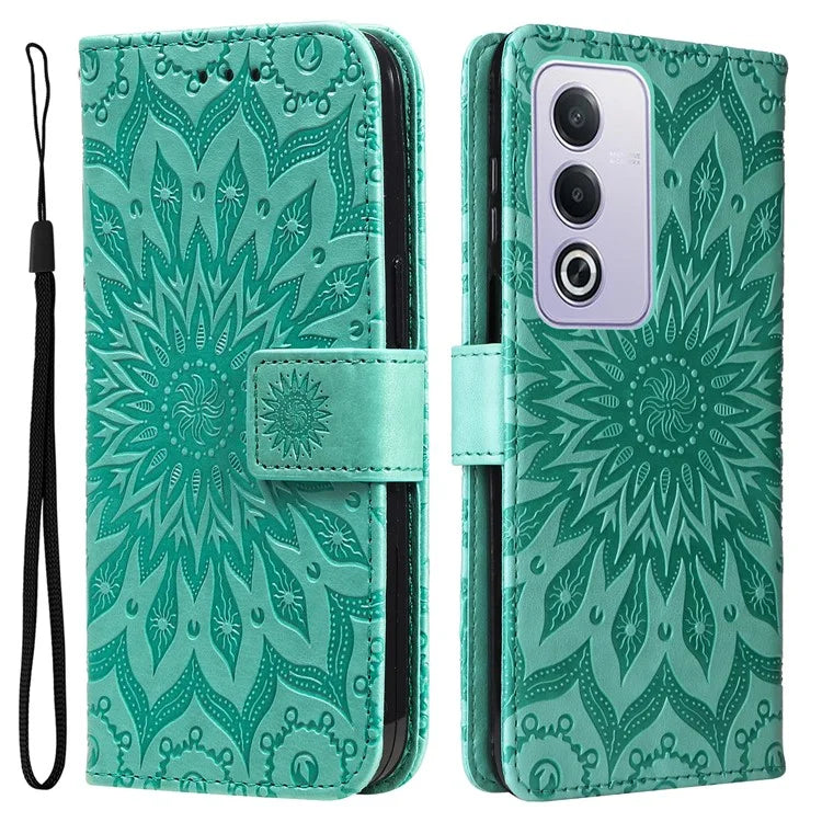 KT Imprinting Flower Series-1 For Oppo A3 Pro (Global) 5G  /  A3 Pro (India) 5G Case Sunflower Leather Wallet Folio Phone Cover