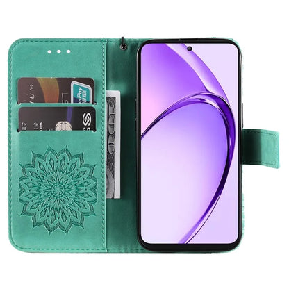 KT Imprinting Flower Series-1 For Oppo A3 Pro (Global) 5G  /  A3 Pro (India) 5G Case Sunflower Leather Wallet Folio Phone Cover