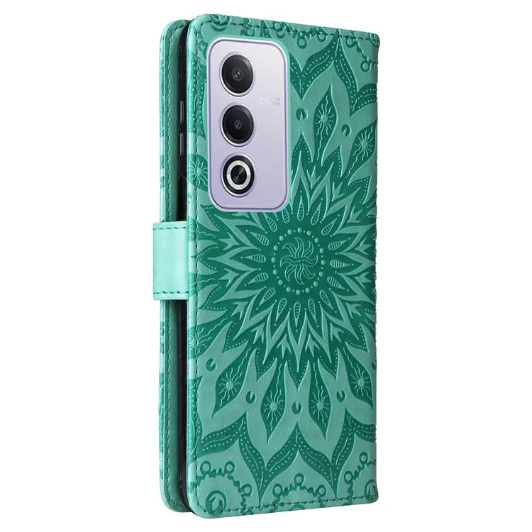 KT Imprinting Flower Series-1 For Oppo A3 Pro (Global) 5G  /  A3 Pro (India) 5G Case Sunflower Leather Wallet Folio Phone Cover