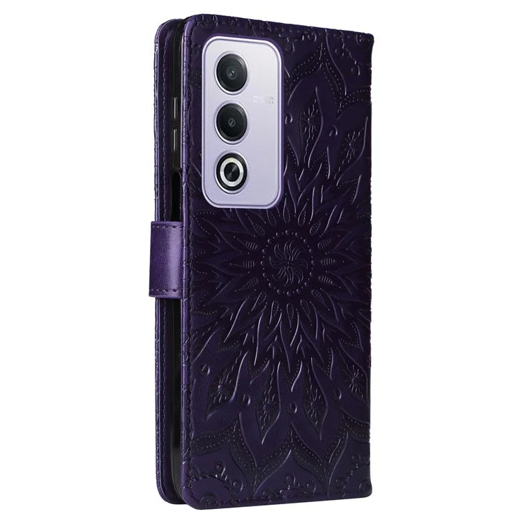 KT Imprinting Flower Series-1 For Oppo A3 Pro (Global) 5G  /  A3 Pro (India) 5G Case Sunflower Leather Wallet Folio Phone Cover