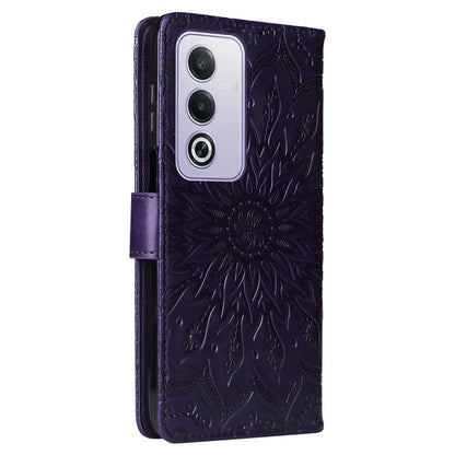 KT Imprinting Flower Series-1 For Oppo A3 Pro (Global) 5G  /  A3 Pro (India) 5G Case Sunflower Leather Wallet Folio Phone Cover