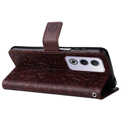 KT Imprinting Flower Series-1 For Oppo A3 Pro (Global) 5G  /  A3 Pro (India) 5G Case Sunflower Leather Wallet Folio Phone Cover