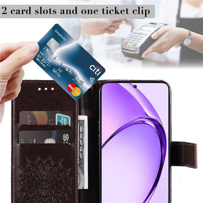 KT Imprinting Flower Series-1 For Oppo A3 Pro (Global) 5G  /  A3 Pro (India) 5G Case Sunflower Leather Wallet Folio Phone Cover