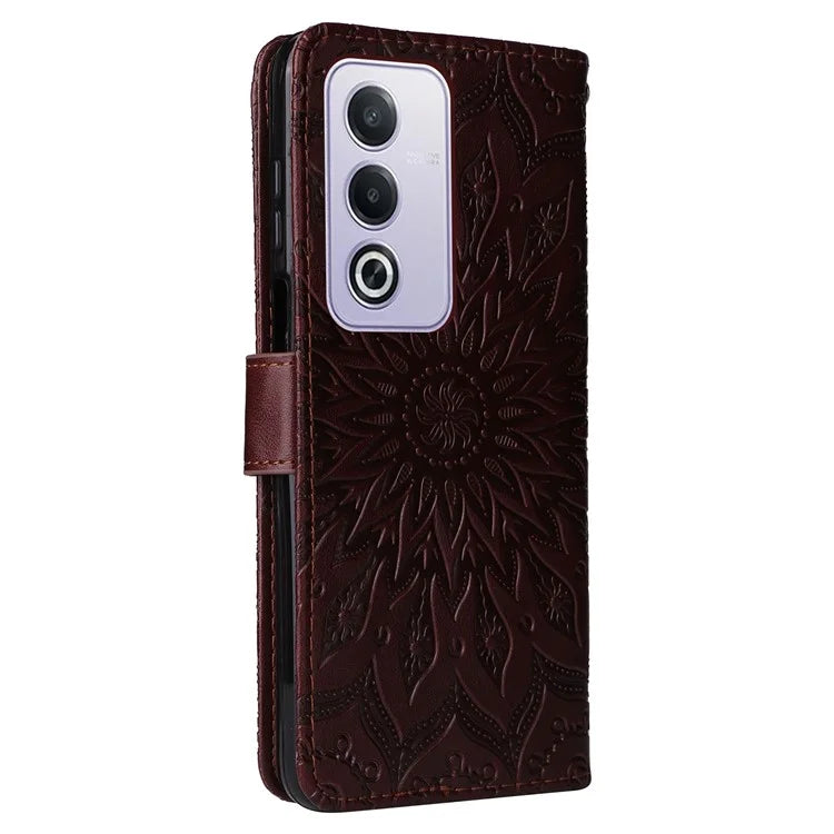 KT Imprinting Flower Series-1 For Oppo A3 Pro (Global) 5G  /  A3 Pro (India) 5G Case Sunflower Leather Wallet Folio Phone Cover