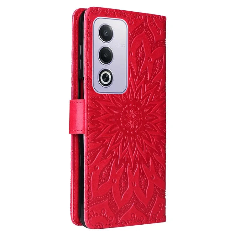 KT Imprinting Flower Series-1 For Oppo A3 Pro (Global) 5G  /  A3 Pro (India) 5G Case Sunflower Leather Wallet Folio Phone Cover