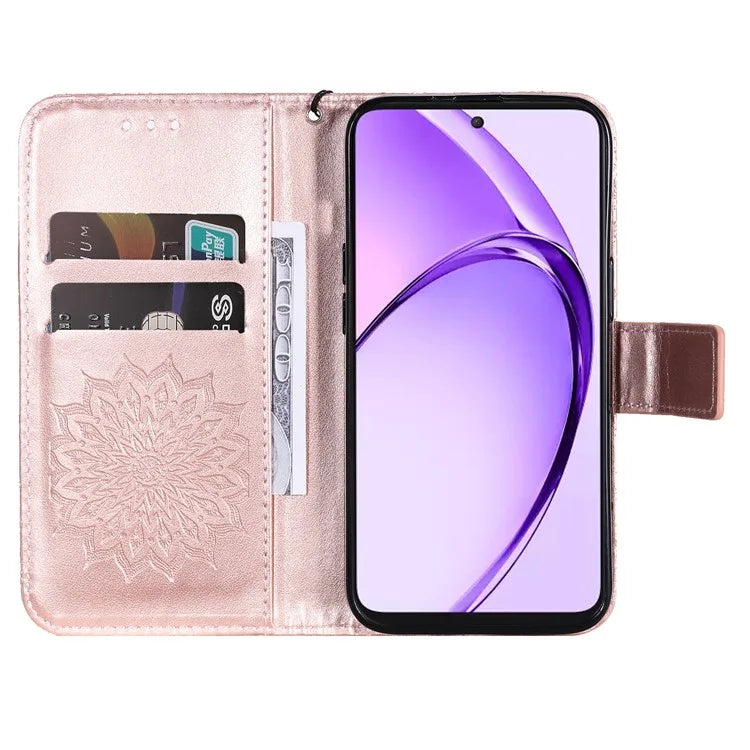 KT Imprinting Flower Series-1 For Oppo A3 Pro (Global) 5G  /  A3 Pro (India) 5G Case Sunflower Leather Wallet Folio Phone Cover