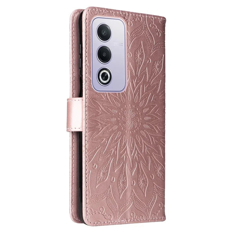 KT Imprinting Flower Series-1 For Oppo A3 Pro (Global) 5G  /  A3 Pro (India) 5G Case Sunflower Leather Wallet Folio Phone Cover
