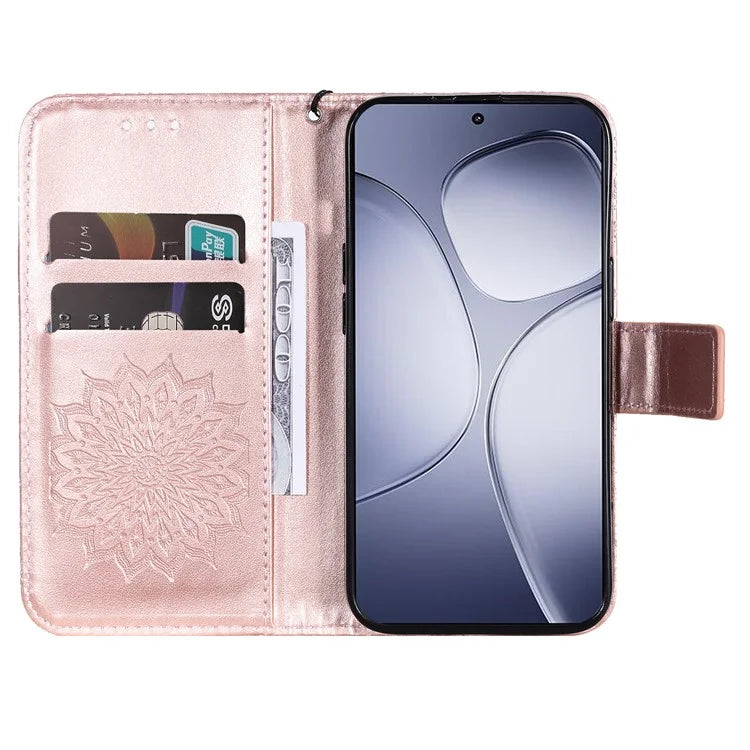 KT Imprinting Flower Series-1 For Xiaomi Redmi K70 Ultra Case Sunflower Leather Wallet Folio Phone Cover