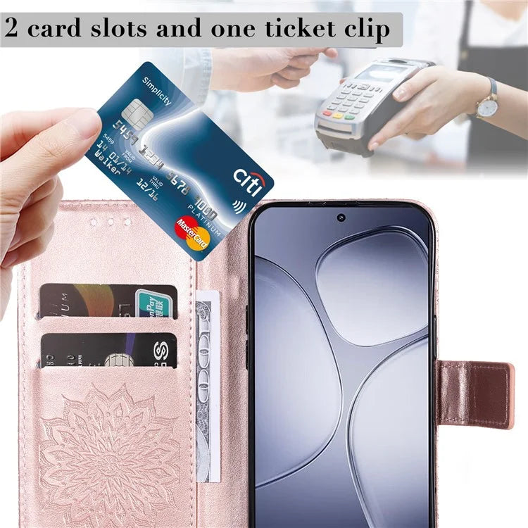 KT Imprinting Flower Series-1 For Xiaomi Redmi K70 Ultra Case Sunflower Leather Wallet Folio Phone Cover