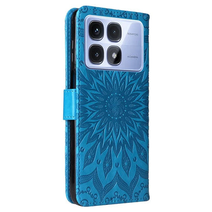 KT Imprinting Flower Series-1 For Xiaomi Redmi K70 Ultra Case Sunflower Leather Wallet Folio Phone Cover