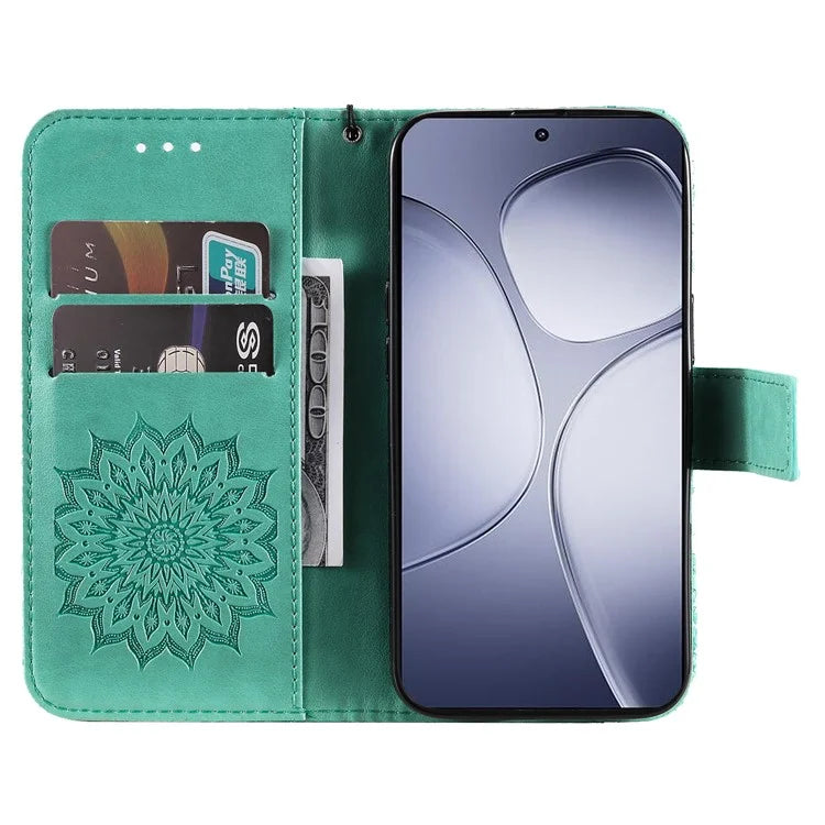 KT Imprinting Flower Series-1 For Xiaomi Redmi K70 Ultra Case Sunflower Leather Wallet Folio Phone Cover