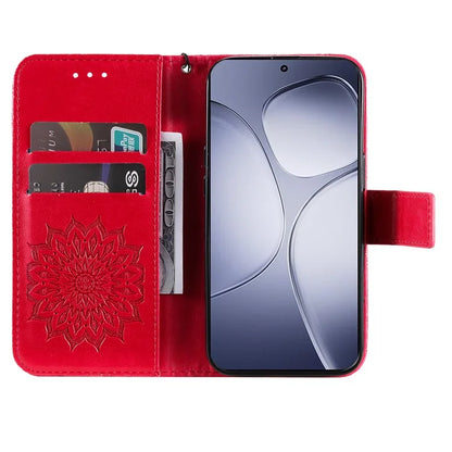 KT Imprinting Flower Series-1 For Xiaomi Redmi K70 Ultra Case Sunflower Leather Wallet Folio Phone Cover