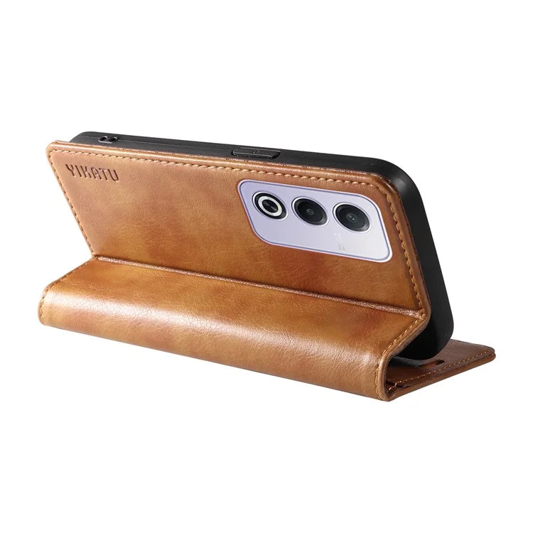 YIKATU YK-006 For Oppo A3 Pro (Global) 5G  /  A3 Pro (India) 5G Case Wallet Litchi Grain Leather Phone Cover Magnetic Auto-Absorbed