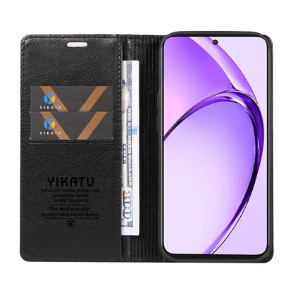 YIKATU YK-006 For Oppo A3 Pro (Global) 5G  /  A3 Pro (India) 5G Case Wallet Litchi Grain Leather Phone Cover Magnetic Auto-Absorbed