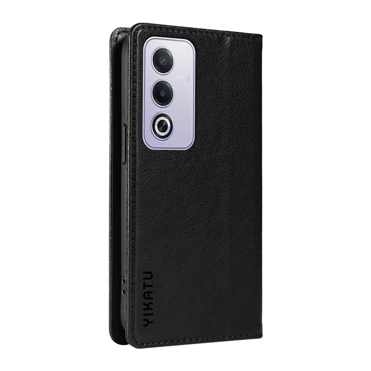 YIKATU YK-006 For Oppo A3 Pro (Global) 5G  /  A3 Pro (India) 5G Case Wallet Litchi Grain Leather Phone Cover Magnetic Auto-Absorbed