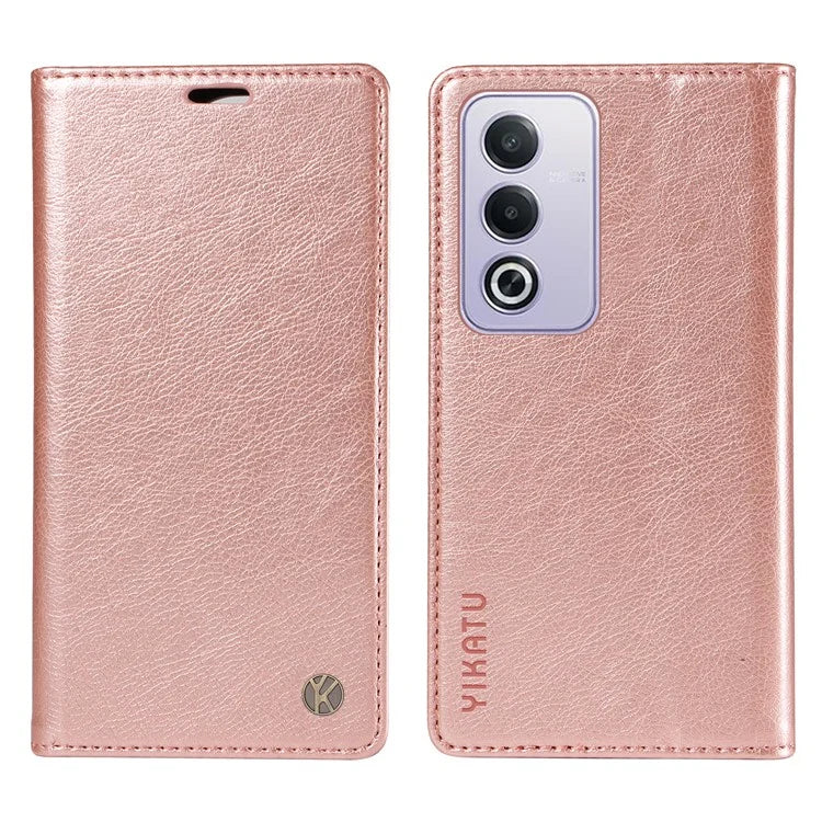 YIKATU YK-006 For Oppo A3 Pro (Global) 5G  /  A3 Pro (India) 5G Case Wallet Litchi Grain Leather Phone Cover Magnetic Auto-Absorbed