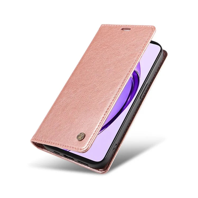 YIKATU YK-006 For Oppo A3 Pro (Global) 5G  /  A3 Pro (India) 5G Case Wallet Litchi Grain Leather Phone Cover Magnetic Auto-Absorbed