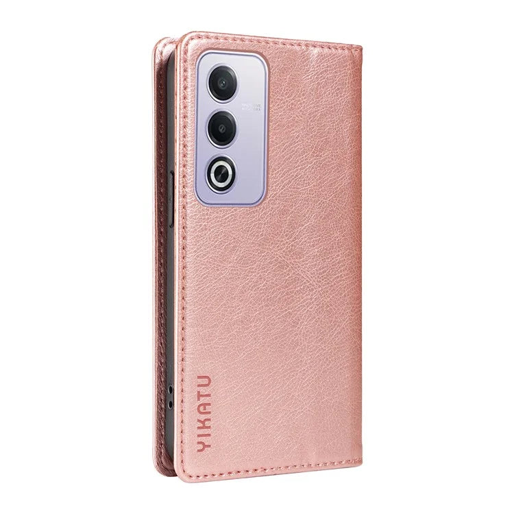 YIKATU YK-006 For Oppo A3 Pro (Global) 5G  /  A3 Pro (India) 5G Case Wallet Litchi Grain Leather Phone Cover Magnetic Auto-Absorbed