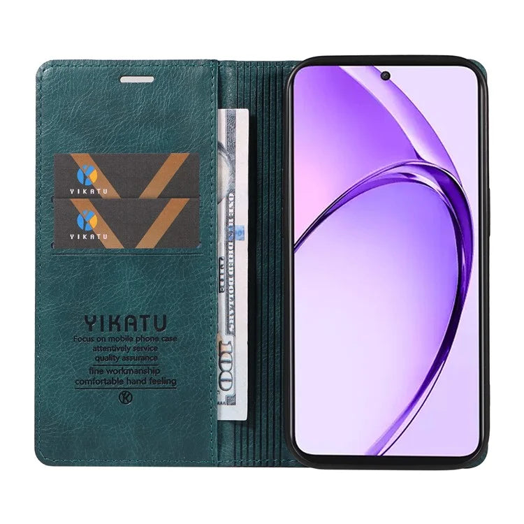 YIKATU YK-006 For Oppo A3 Pro (Global) 5G  /  A3 Pro (India) 5G Case Wallet Litchi Grain Leather Phone Cover Magnetic Auto-Absorbed