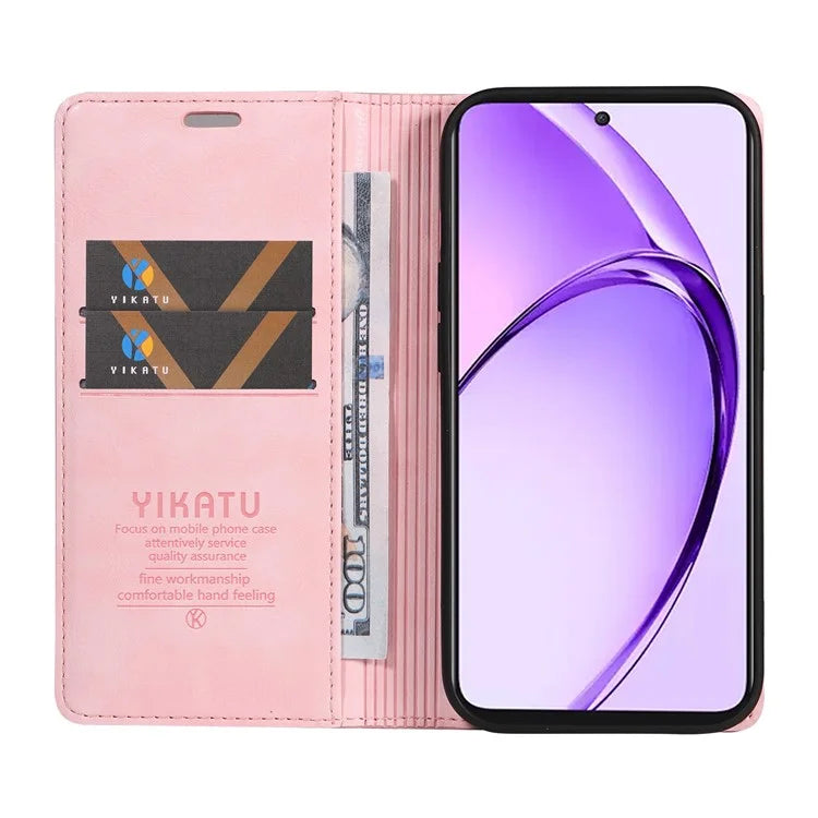 YIKATU YK-006 For Oppo A3 Pro (Global) 5G  /  A3 Pro (India) 5G Case Wallet Litchi Grain Leather Phone Cover Magnetic Auto-Absorbed