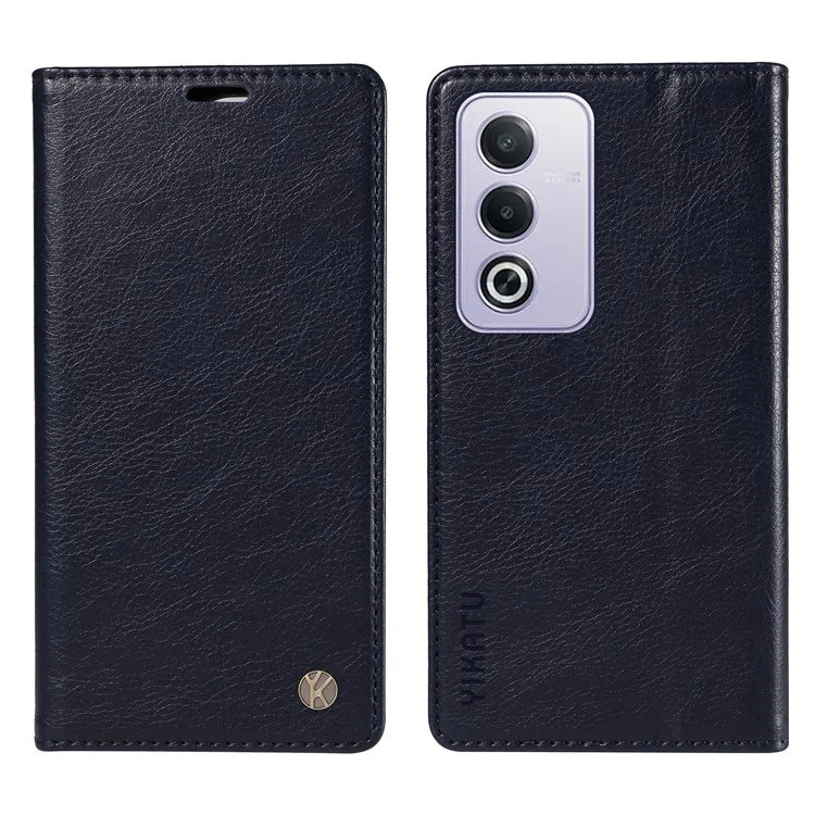 YIKATU YK-006 For Oppo A3 Pro (Global) 5G  /  A3 Pro (India) 5G Case Wallet Litchi Grain Leather Phone Cover Magnetic Auto-Absorbed