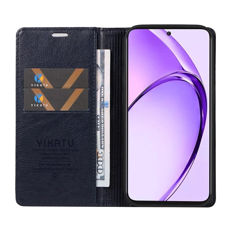 YIKATU YK-006 For Oppo A3 Pro (Global) 5G  /  A3 Pro (India) 5G Case Wallet Litchi Grain Leather Phone Cover Magnetic Auto-Absorbed