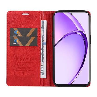 YIKATU YK-006 For Oppo A3 Pro (Global) 5G  /  A3 Pro (India) 5G Case Wallet Litchi Grain Leather Phone Cover Magnetic Auto-Absorbed