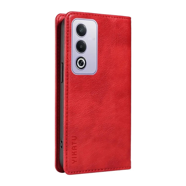 YIKATU YK-006 For Oppo A3 Pro (Global) 5G  /  A3 Pro (India) 5G Case Wallet Litchi Grain Leather Phone Cover Magnetic Auto-Absorbed