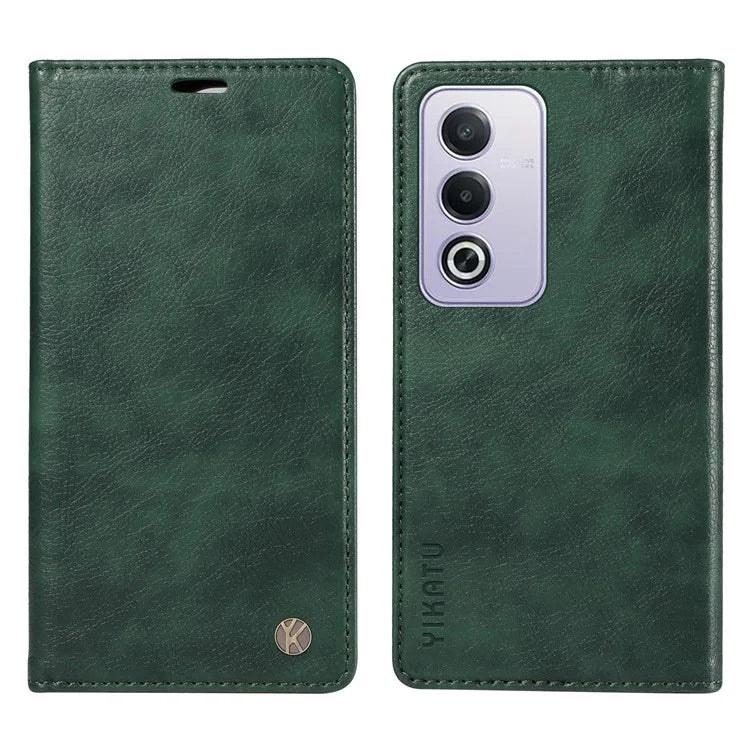 YIKATU YK-006 For Oppo A3 Pro (Global) 5G  /  A3 Pro (India) 5G Case Wallet Litchi Grain Leather Phone Cover Magnetic Auto-Absorbed