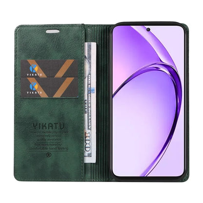 YIKATU YK-006 For Oppo A3 Pro (Global) 5G  /  A3 Pro (India) 5G Case Wallet Litchi Grain Leather Phone Cover Magnetic Auto-Absorbed