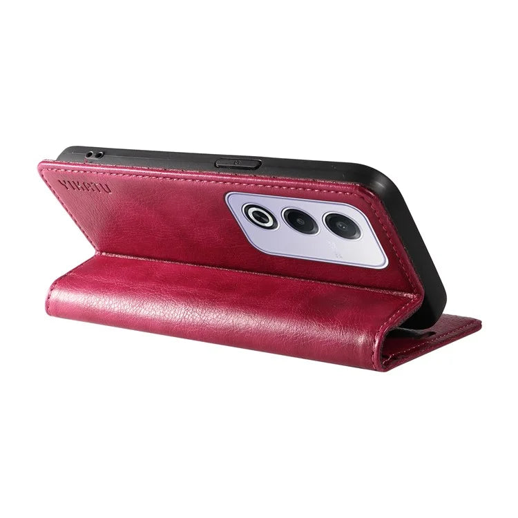 YIKATU YK-006 For Oppo A3 Pro (Global) 5G  /  A3 Pro (India) 5G Case Wallet Litchi Grain Leather Phone Cover Magnetic Auto-Absorbed