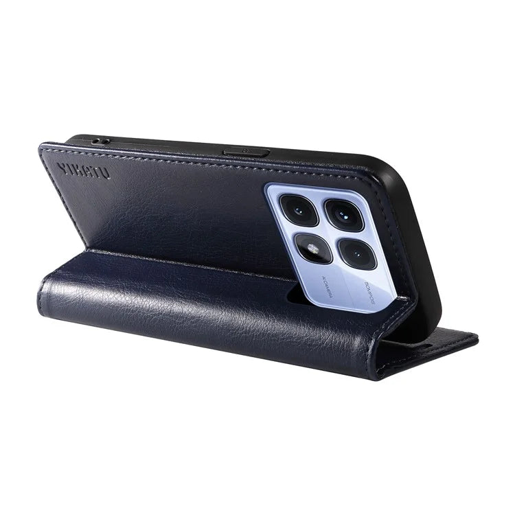 YIKATU YK-006 For Xiaomi Redmi K70 Ultra Case Wallet Litchi Grain Leather Phone Cover Magnetic Auto-Absorbed