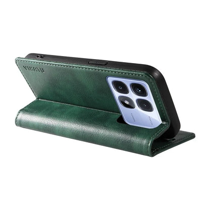 YIKATU YK-006 For Xiaomi Redmi K70 Ultra Case Wallet Litchi Grain Leather Phone Cover Magnetic Auto-Absorbed