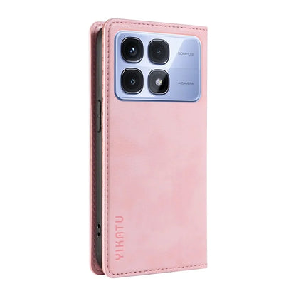 YIKATU YK-006 For Xiaomi Redmi K70 Ultra Case Wallet Litchi Grain Leather Phone Cover Magnetic Auto-Absorbed