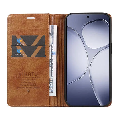 YIKATU YK-006 For Xiaomi Redmi K70 Ultra Case Wallet Litchi Grain Leather Phone Cover Magnetic Auto-Absorbed